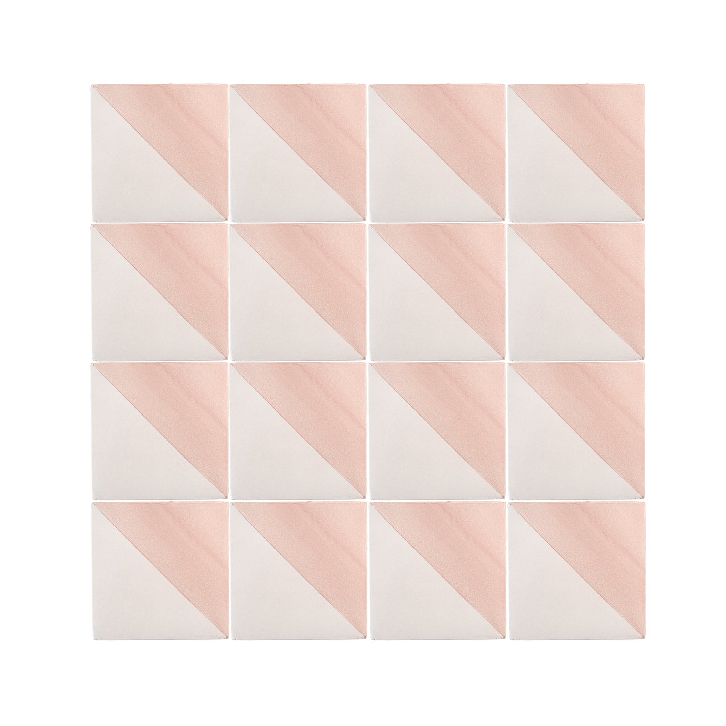 50/50 Pink 6x6 Hand Painted Artisan Ceramic Tile-Main Inventory-All Products,Patterns-Riad Tile