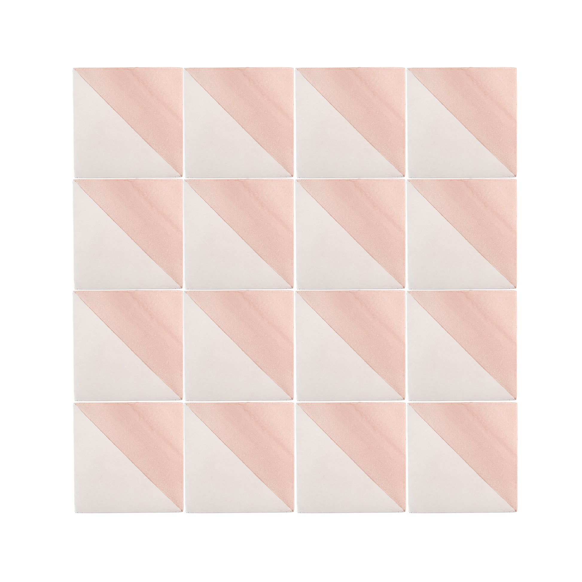 50/50 Pink 6x6 Hand Painted Artisan Ceramic Tile-Main Inventory-All Products,Patterns-Riad Tile