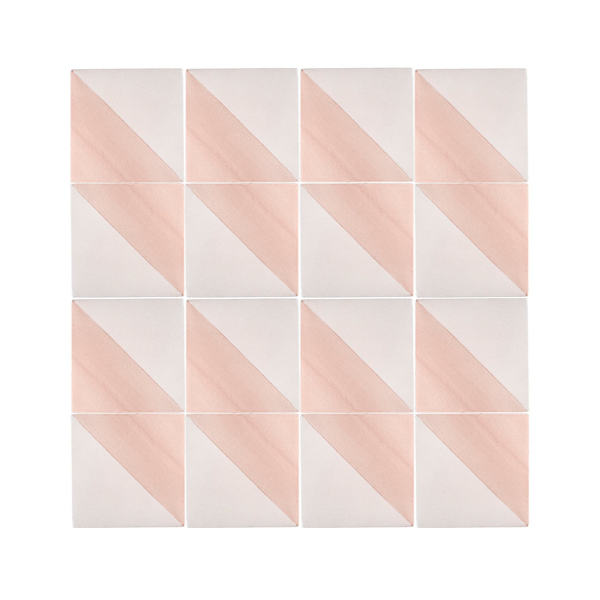 50/50 Pink 6x6 Hand Painted Artisan Ceramic Tile-Main Inventory-All Products,Patterns-Riad Tile