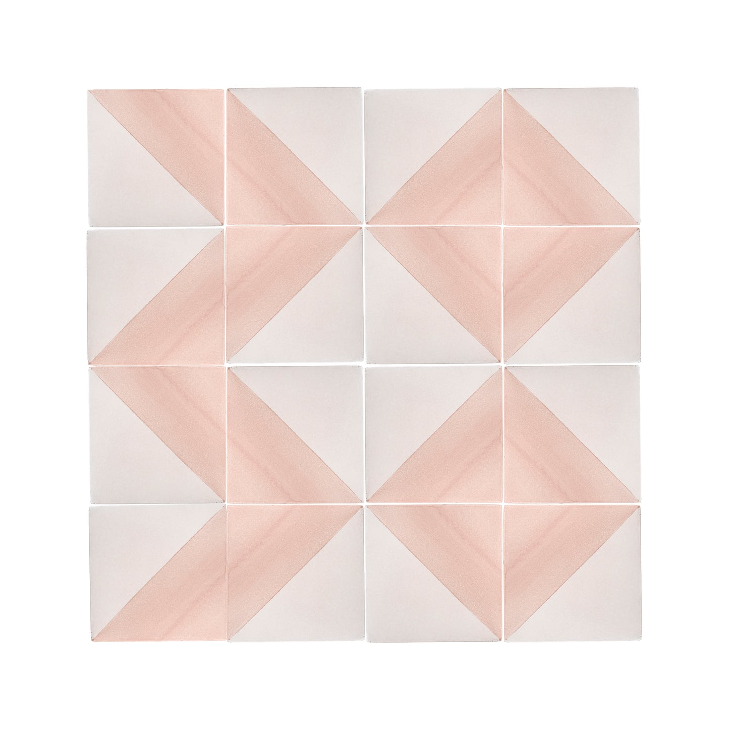 50/50 Pink 6x6 Hand Painted Artisan Ceramic Tile-Main Inventory-All Products,Patterns-Riad Tile
