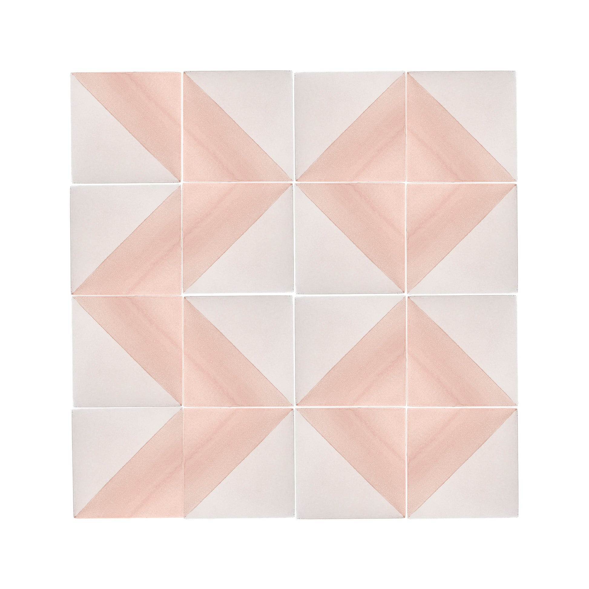 50/50 Pink 6x6 Hand Painted Artisan Ceramic Tile-Main Inventory-All Products,Patterns-Riad Tile