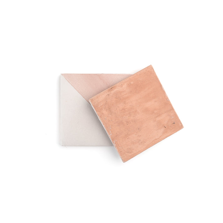 50/50 Pink 6x6 Hand Painted Artisan Ceramic Tile-Main Inventory-All Products,Patterns-Riad Tile
