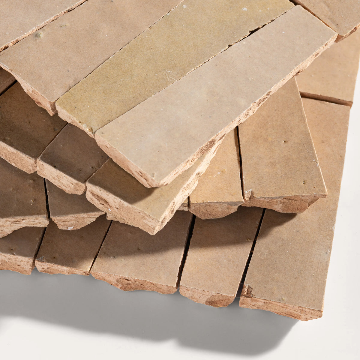 Glazed Clay 1x4 Trapezoid Mosaic Zellige Tile