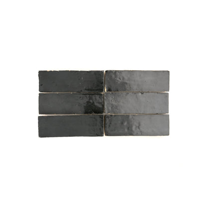 Black 2x6 Thin Bejmat Zellige Tile