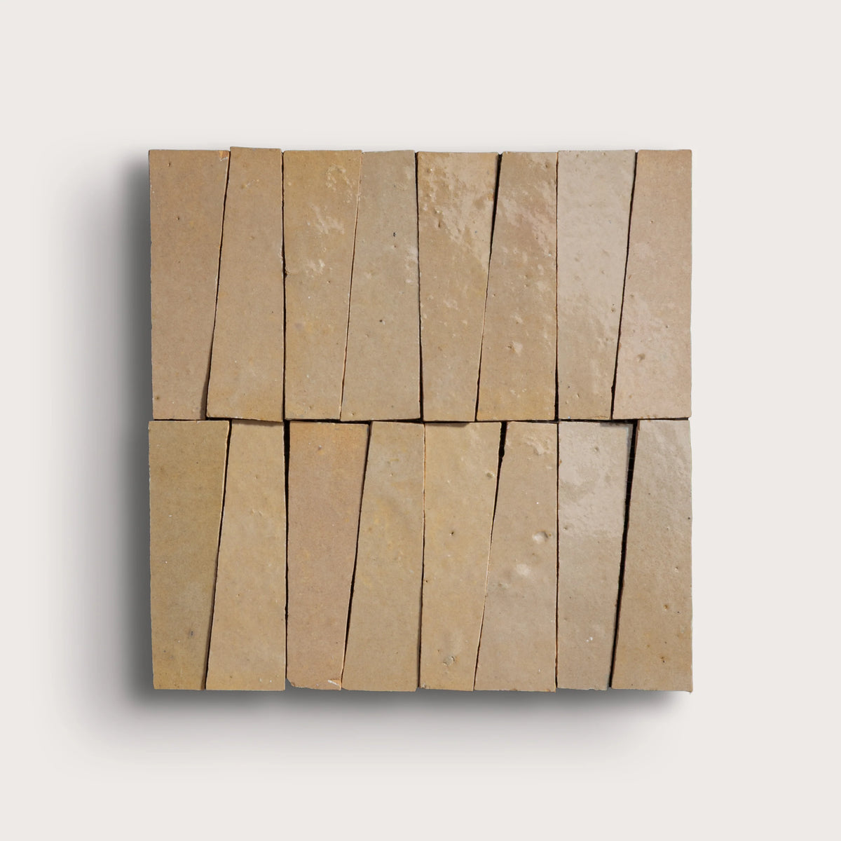 Glazed Clay 1x4 Trapezoid Mosaic Zellige Tile