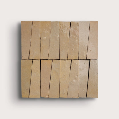 Glazed Clay 1x4 Trapezoid Mosaic Zellige Tile