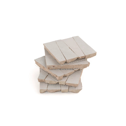 Natural White 1x4 Trapezoid Mosaic Zellige Tile