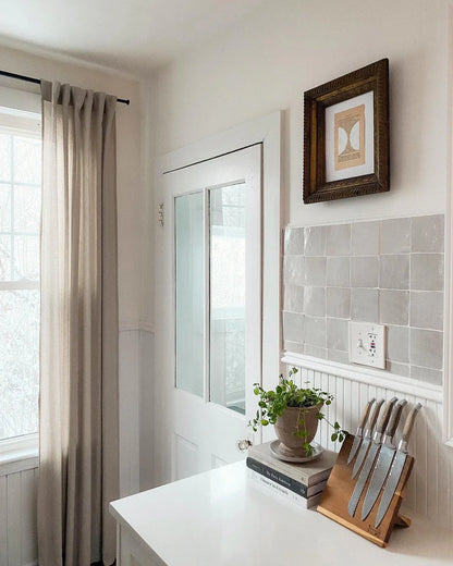 Natural White 4x4 Zellige Tile