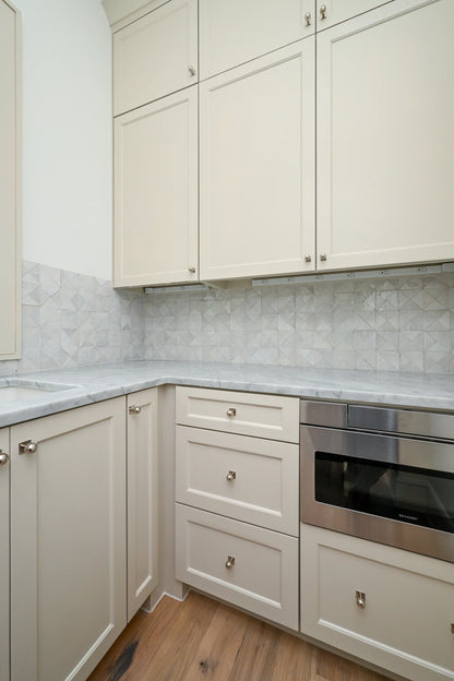 Snow White Triangle Mosaic Zellige Tile