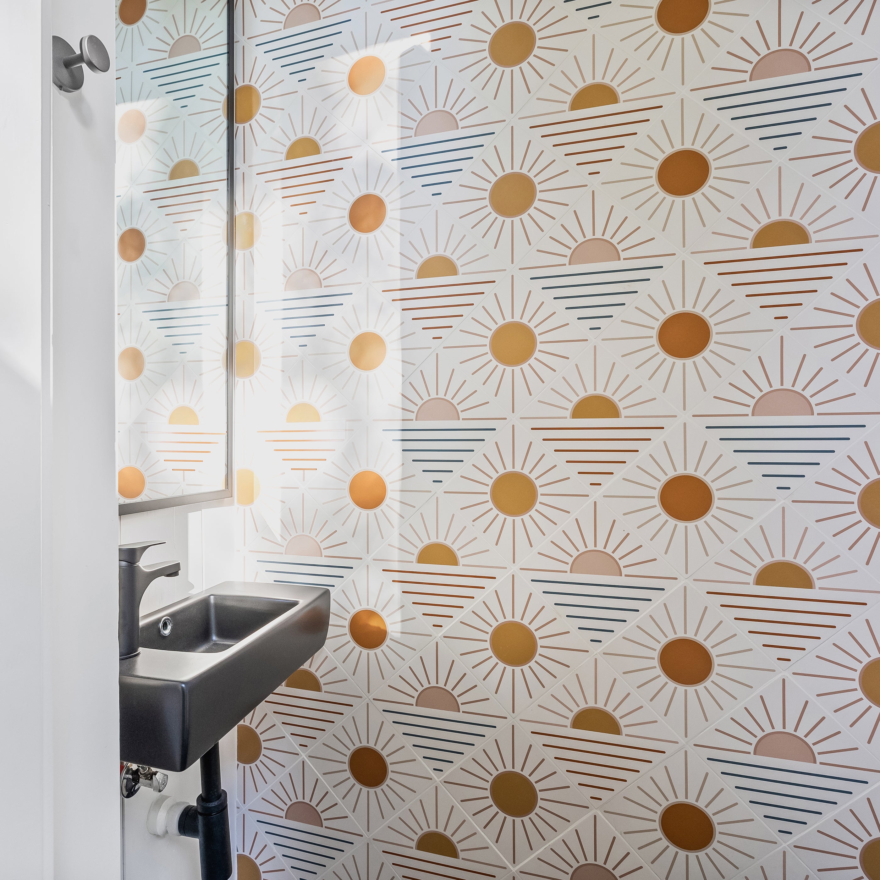 White ceramic tile for modern bathroom walls