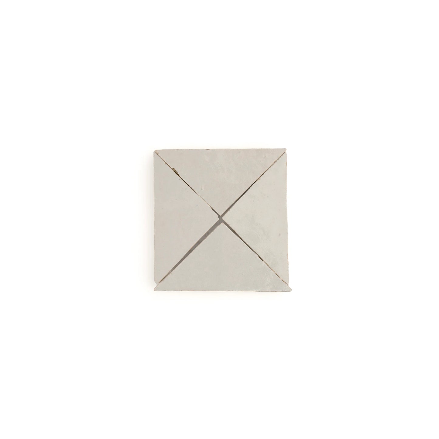 Natural White Triangle Mosaic Zellige Tile