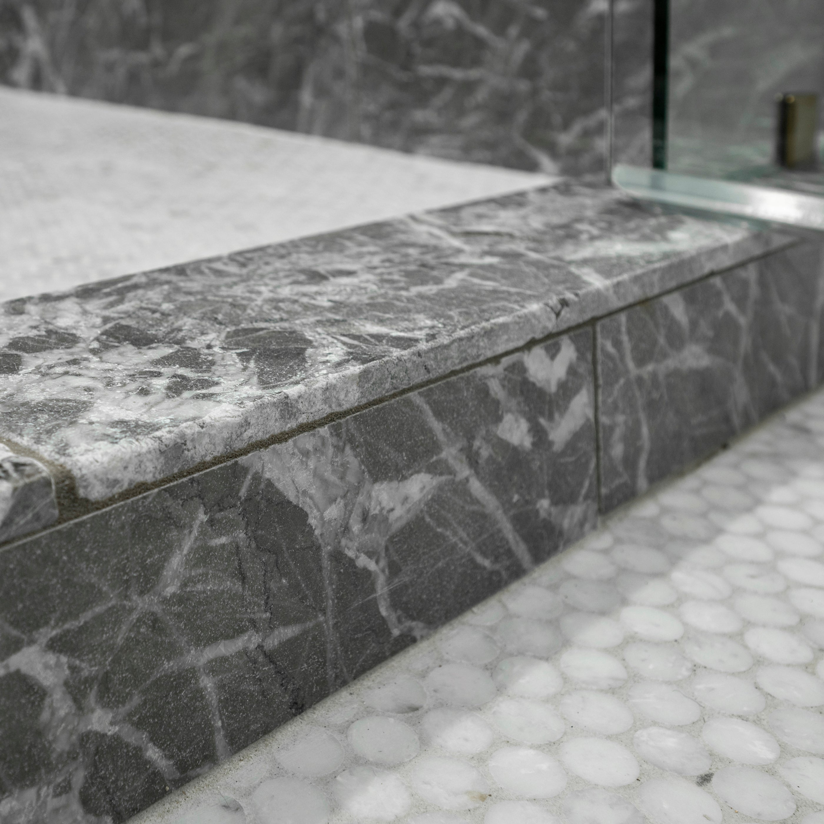 Atlas Grey 12x24 Moroccan Marble | Tumbled & Honed