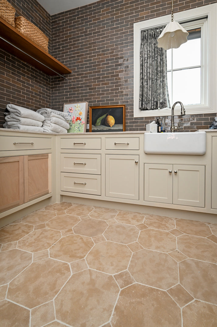 QA | Octagon Azru Sand 12x12 & Azru Sand 4x4 Tumbled & Honed Moroccan Limestone - Checkerboard Bundle-Main Inventory-All Products,Checkerboard,Natural Stone,Octagon,QA-Riad Tile