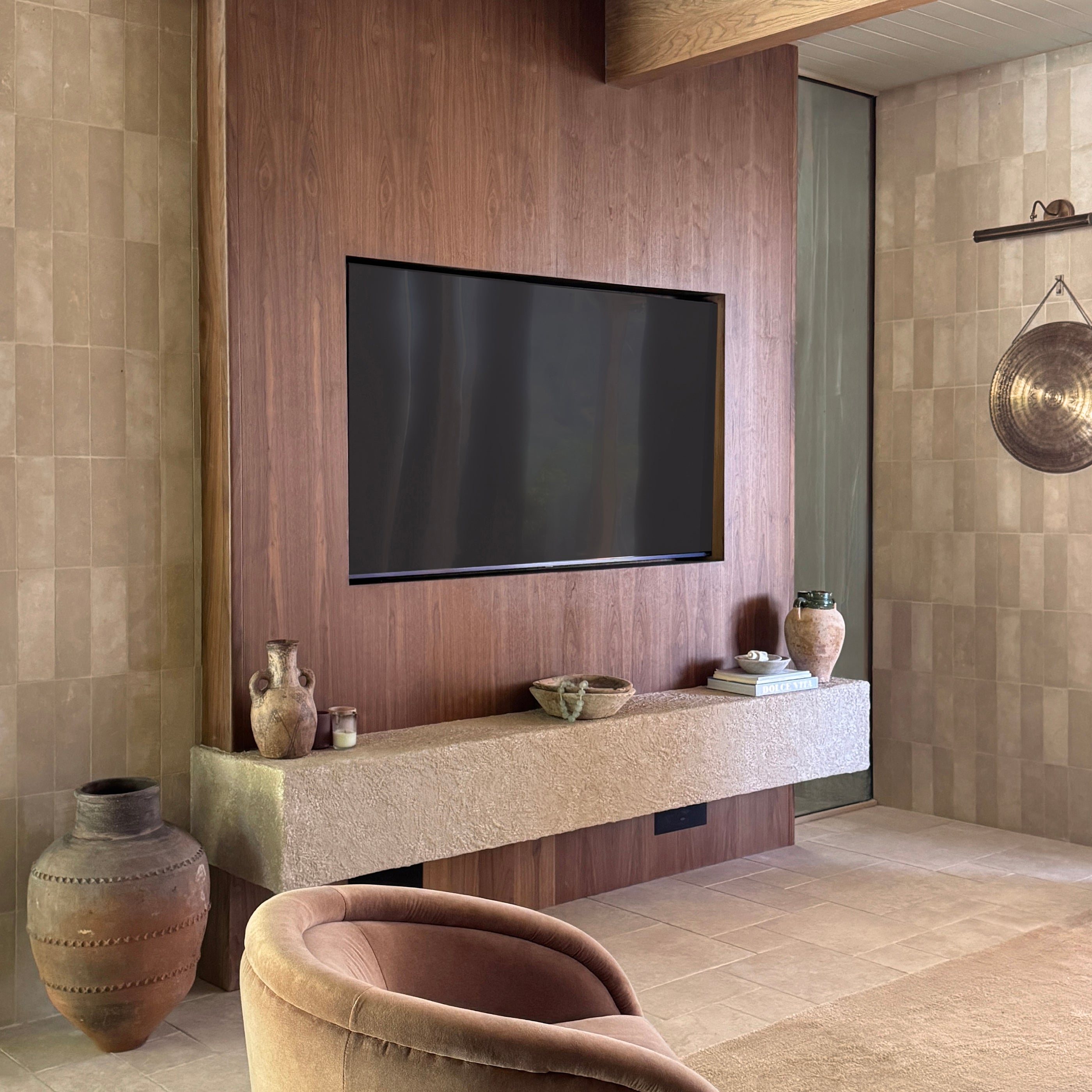 Azru Sand 4x12 Moroccan Limestone | Hammered & Tumbled – Riad Tile