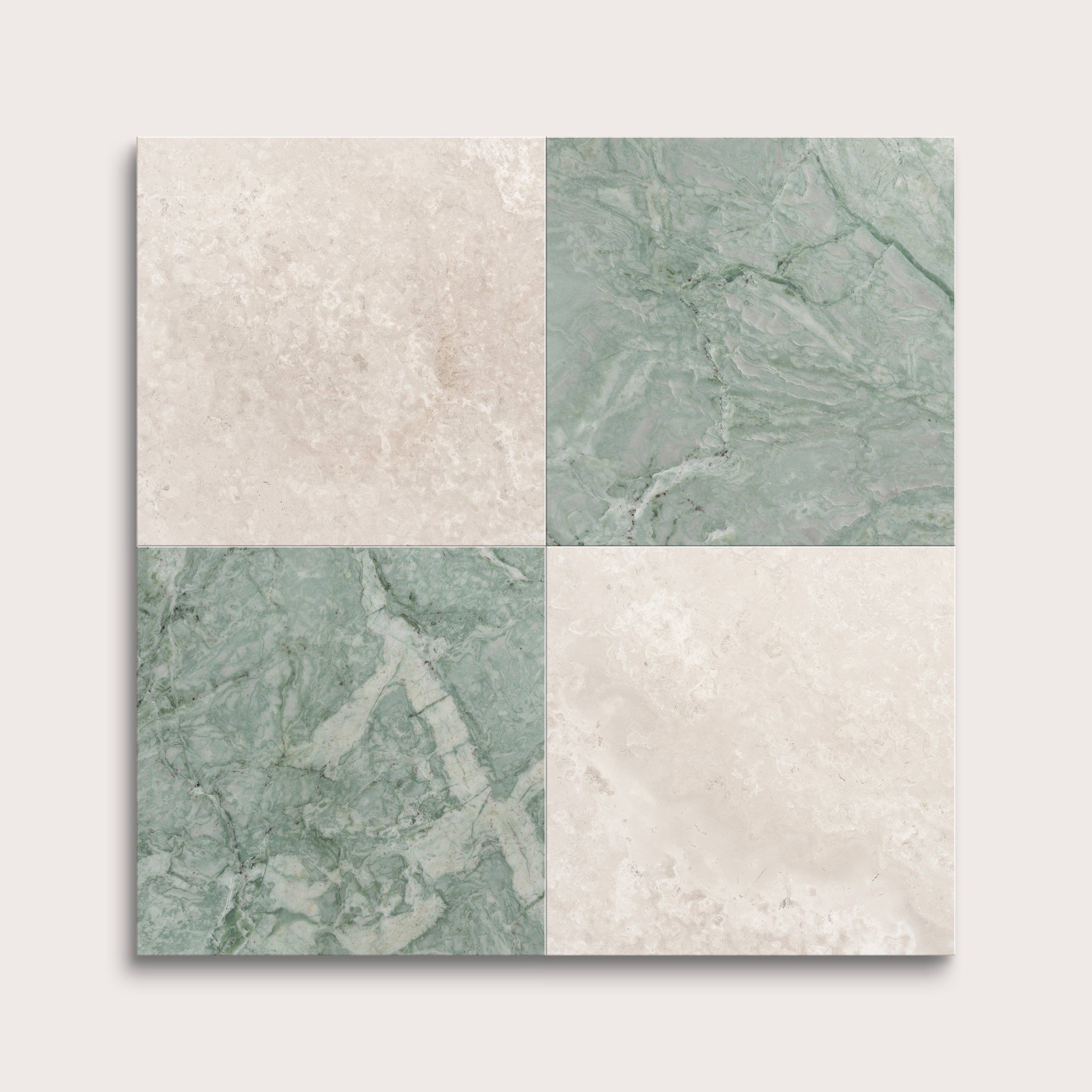 Beige Wave Cross Cut & Mint Green 12x12 Limestone & Marble Bundle ...
