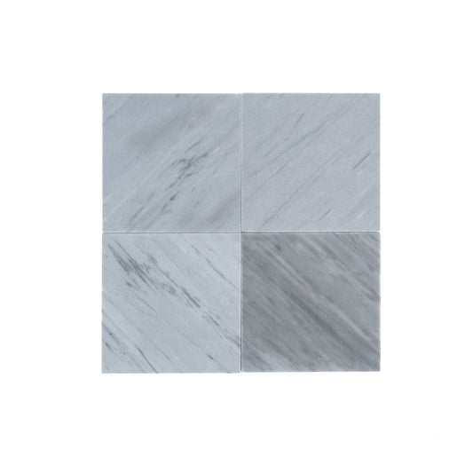 Bardiglio Grey Light 6x6 Marble Tile | Honed-Main Inventory-All Products,Natural Stone,New Arrivals-Riad Tile