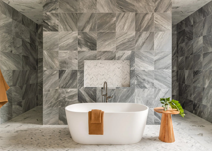 Bardiglio Grey Light 18x18 Marble Tile | Honed-Main Inventory-All Products,Natural Stone-Riad Tile