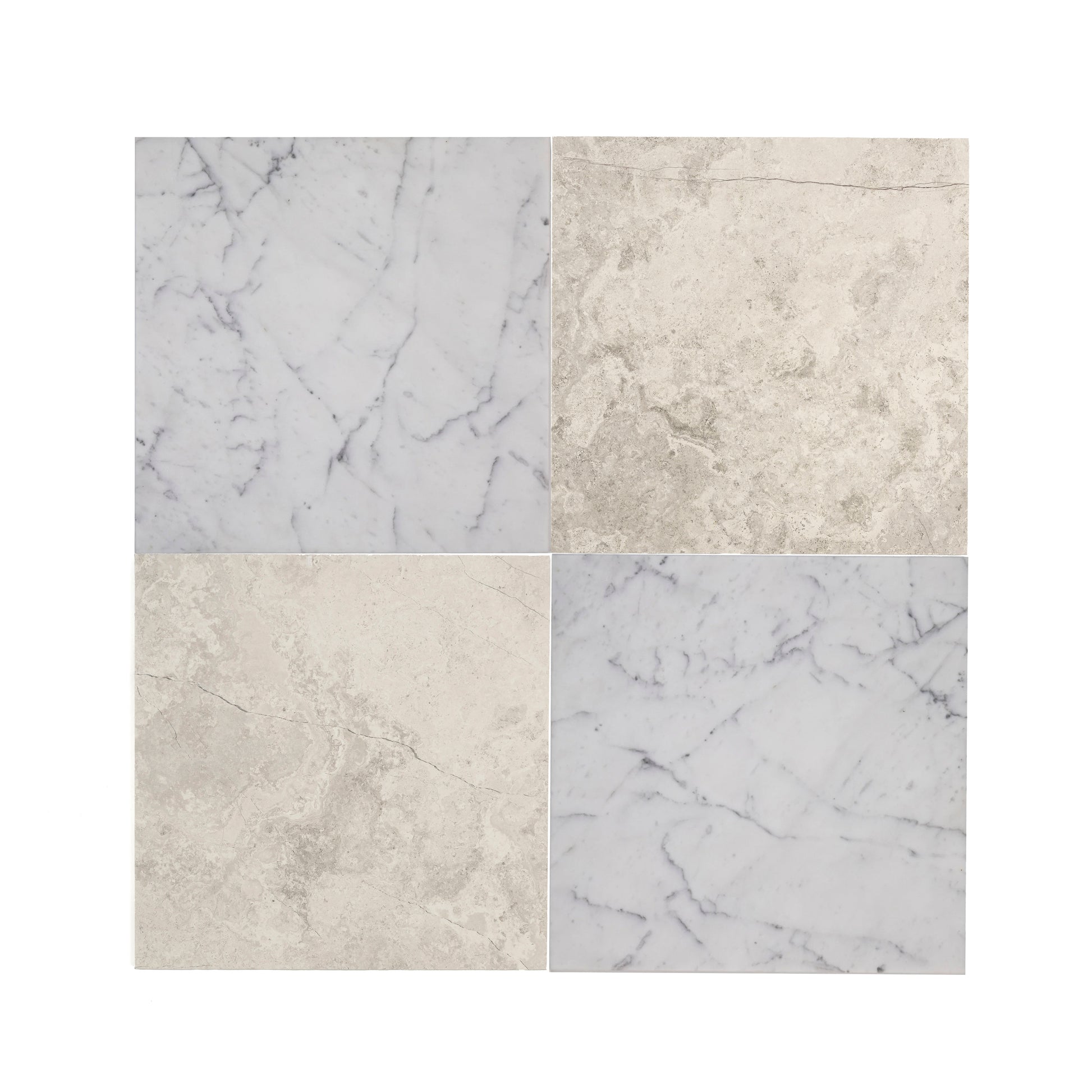 Beige Wave Cross Cut & Italian Statuary 12x12 Marble | Honed - Checkerboard Bundle-Main Inventory-All Products,Checkerboard,Natural Stone-Riad Tile