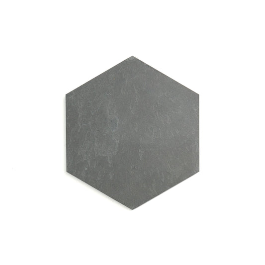 Black 10 Inch Hexagon Brazilian Slate-Main Inventory-All Products,Natural Stone-Riad Tile