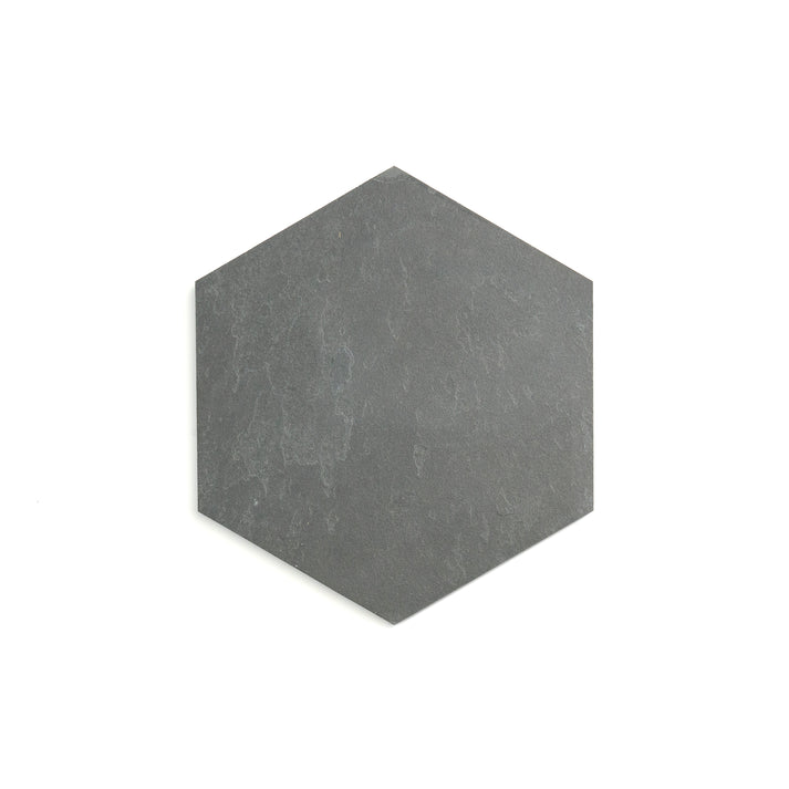 Black 10 Inch Hexagon Brazilian Slate-Main Inventory-All Products,Natural Stone-Riad Tile