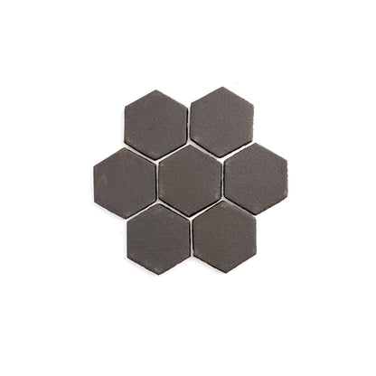 Black Terracotta 4 Inch Hexagon Tile-Main Inventory-All Products,Solids,Terracotta-Riad Tile