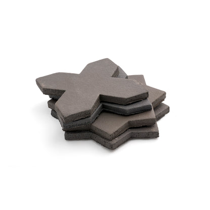Black Terracotta Star & Cross Tile-Main Inventory-All Products,Solids,Terracotta-Riad Tile