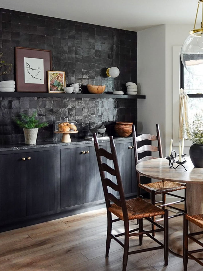 Black 4x4 Zellige Tile-Main Inventory-All Products,Solids,Zellige Tile-Riad Tile