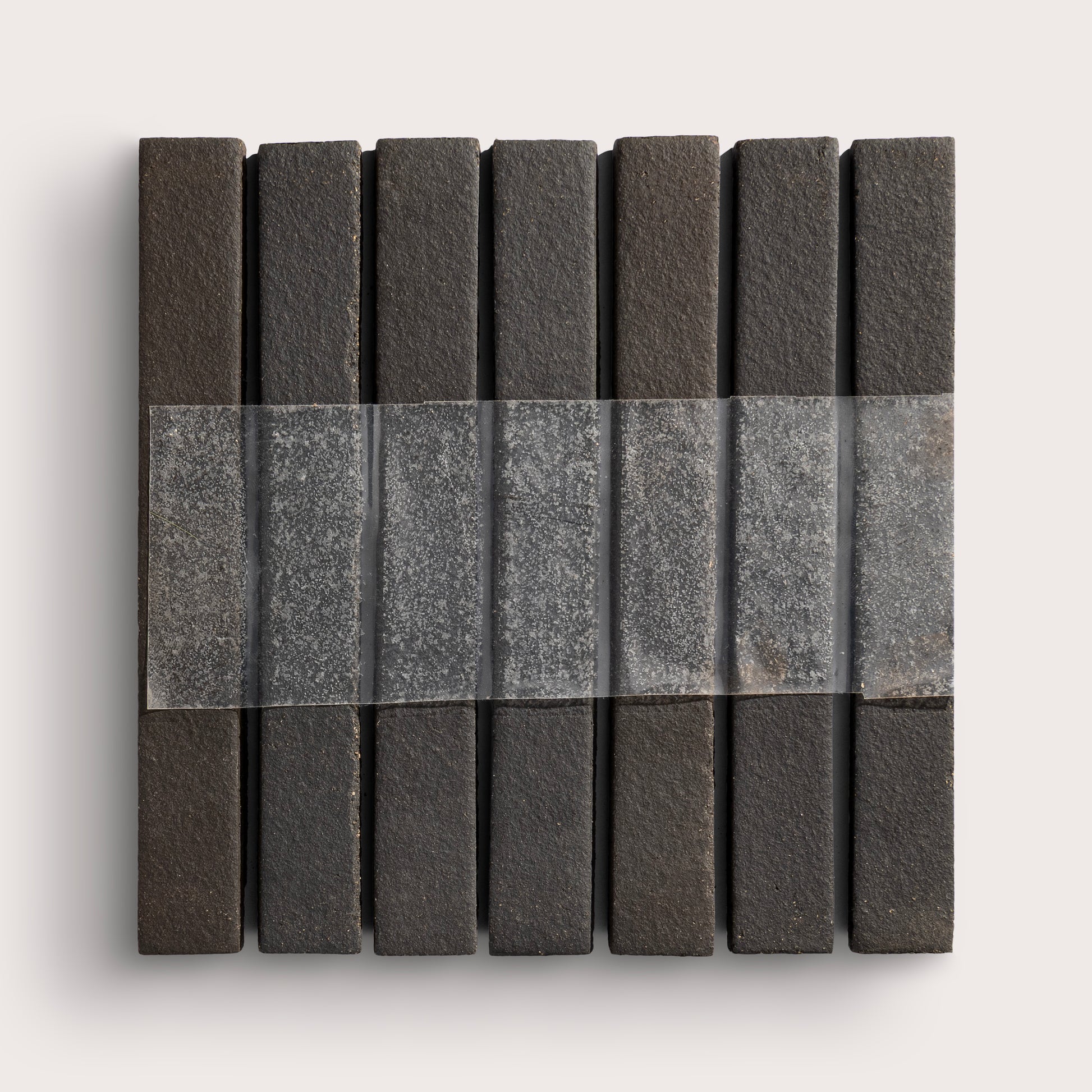 Black Terracotta Sticks Mosaic Tile 1x8-Products,Solids,Terracotta-Riad Tile