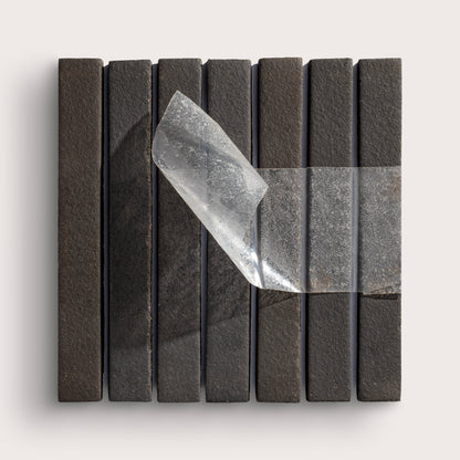 Black Terracotta Sticks Mosaic Tile 1x8-Products,Solids,Terracotta-Riad Tile