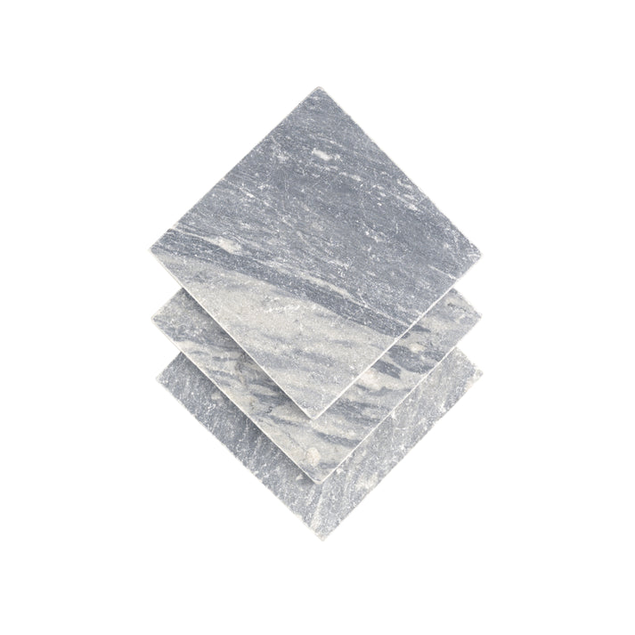 Bardiglio Grey Dark 6x6 Marble Tile | Tumbled-Main Inventory-All Products,Natural Stone,New Arrivals-Riad Tile