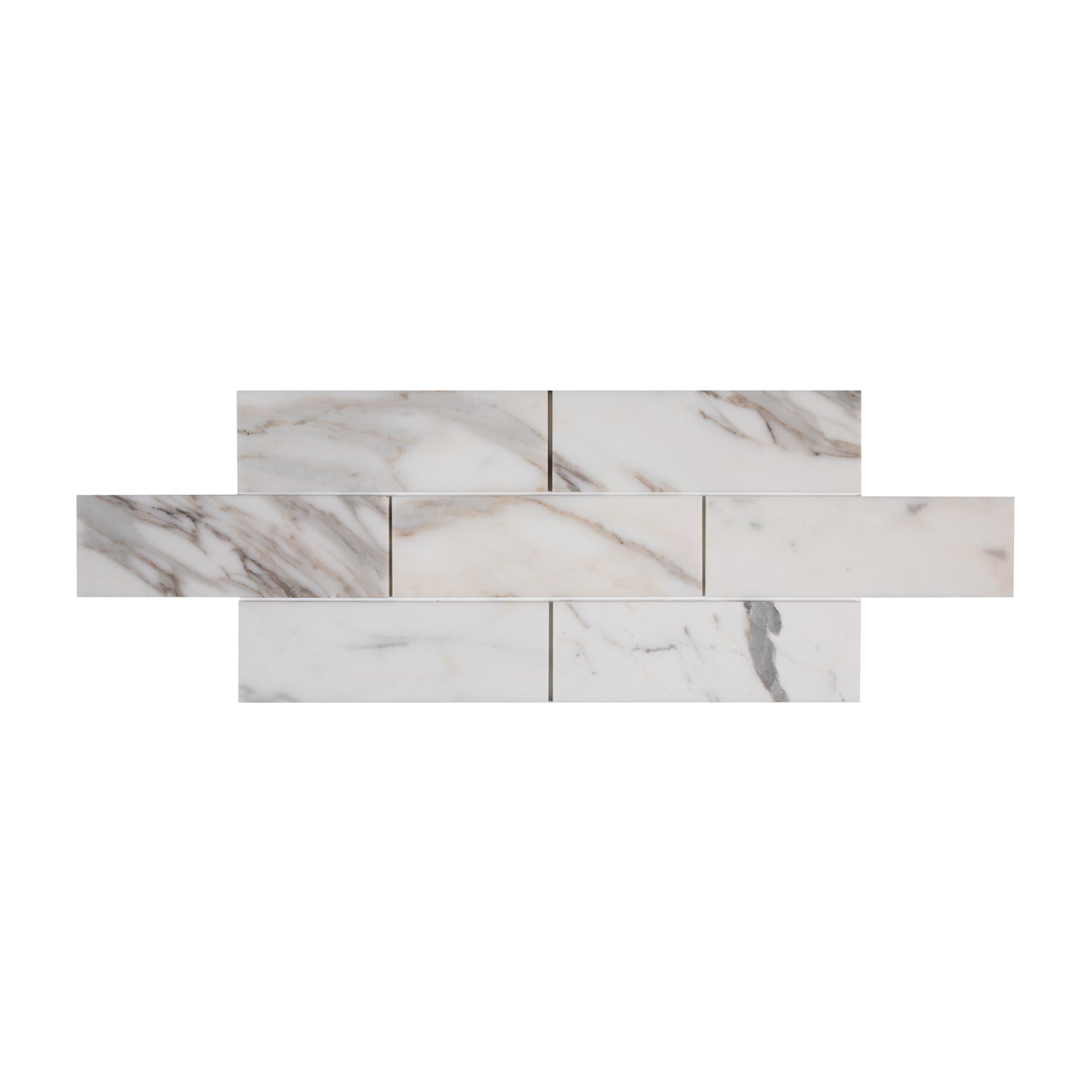 Calacatta Gold 4x12 Subway Marble Tile | Honed-Main Inventory-All Products,Natural Stone-Riad Tile