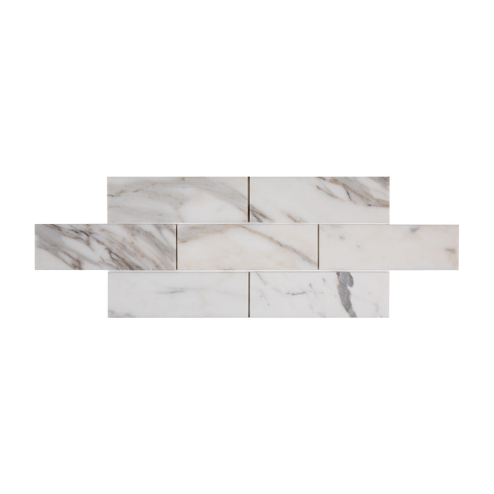 Calacatta Gold 4x12 Subway Marble Tile | Honed-Main Inventory-All Products,Natural Stone-Riad Tile