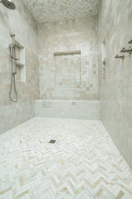 Casablanca Gold 1x4 Herringbone Marble Tile | Honed-Main Inventory-All Products,Natural Stone-Riad Tile