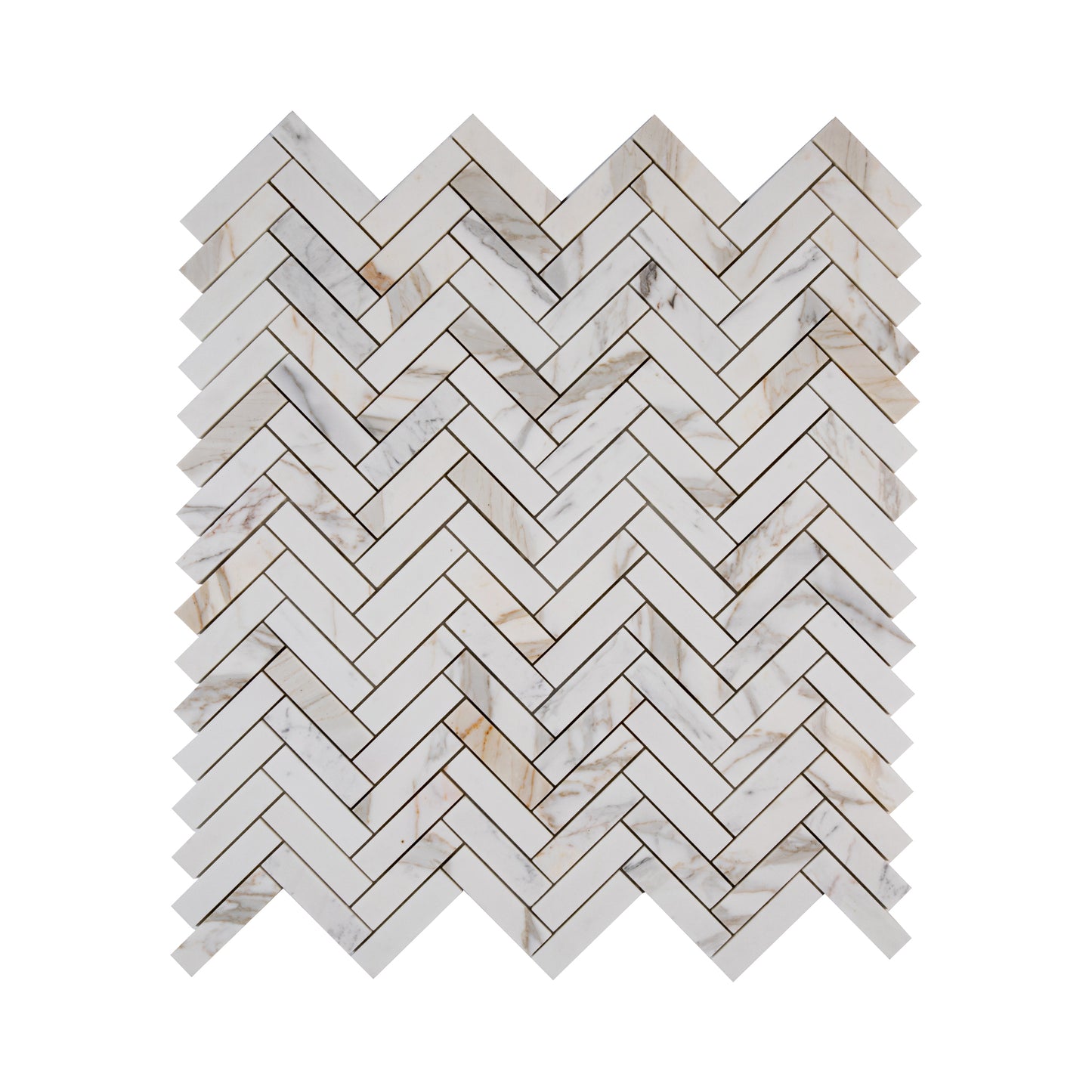 Calacatta Gold 1x4 Herringbone Mosaic Marble Tile | Honed-Main Inventory-All Products,Natural Stone-Riad Tile
