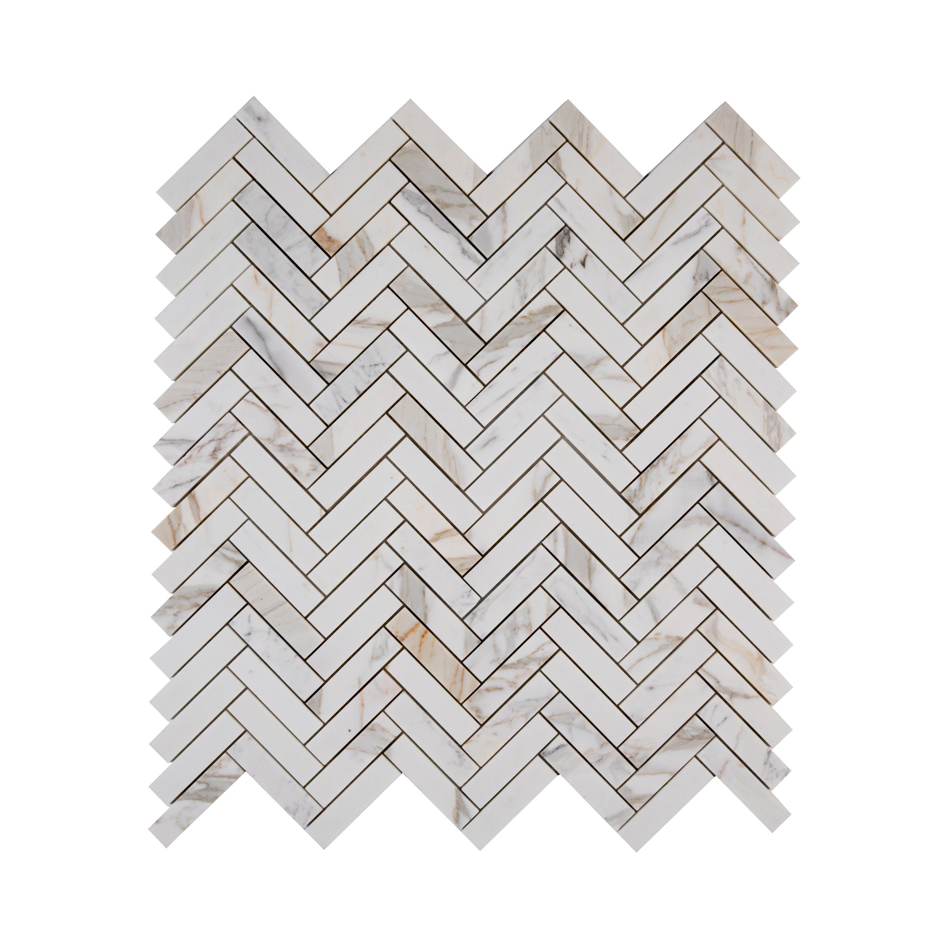 Calacatta Gold 1x4 Herringbone Mosaic Marble Tile | Honed-Main Inventory-All Products,Natural Stone-Riad Tile