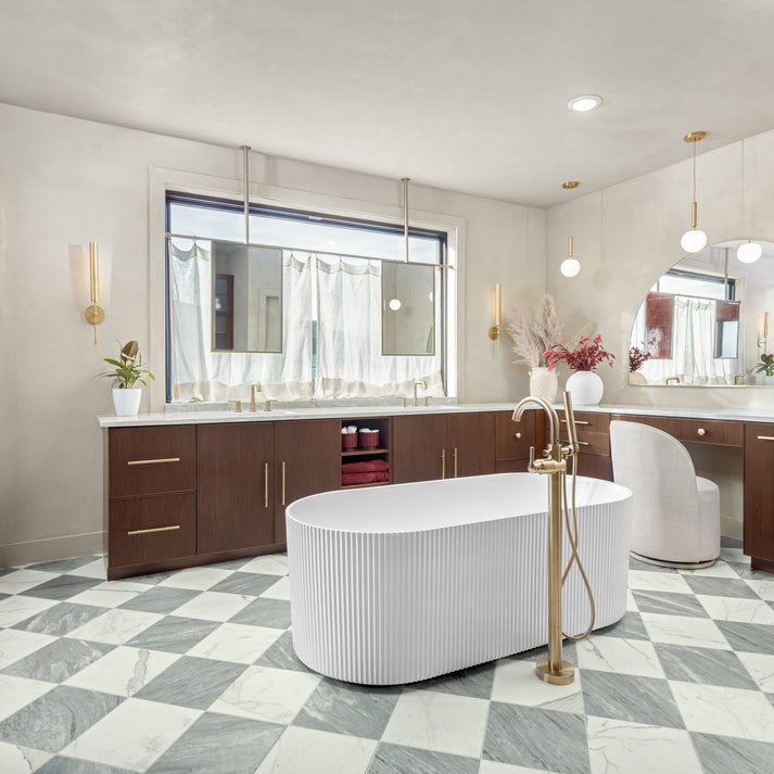 Calacatta Gold & Bardiglio Grey Light 12x12 Marble | Honed – Checkerboard Bundle-Main Inventory-All Products,Checkerboard-Riad Tile