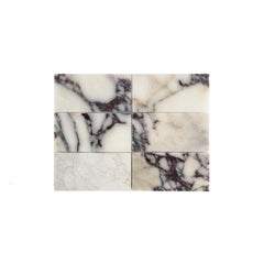 Calacatta Viola 3x6 Subway Marble Tile | Honed