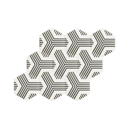 Scout White & Black Ceramic Tile-Main Inventory-All Products,Patterns,Under 10-Riad Tile