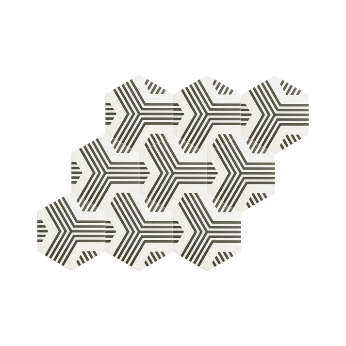 Scout White & Black Ceramic Tile-Main Inventory-All Products,Patterns,Under 10-Riad Tile