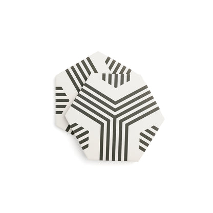 Scout White & Black Ceramic Tile-Main Inventory-All Products,Patterns,Under 10-Riad Tile