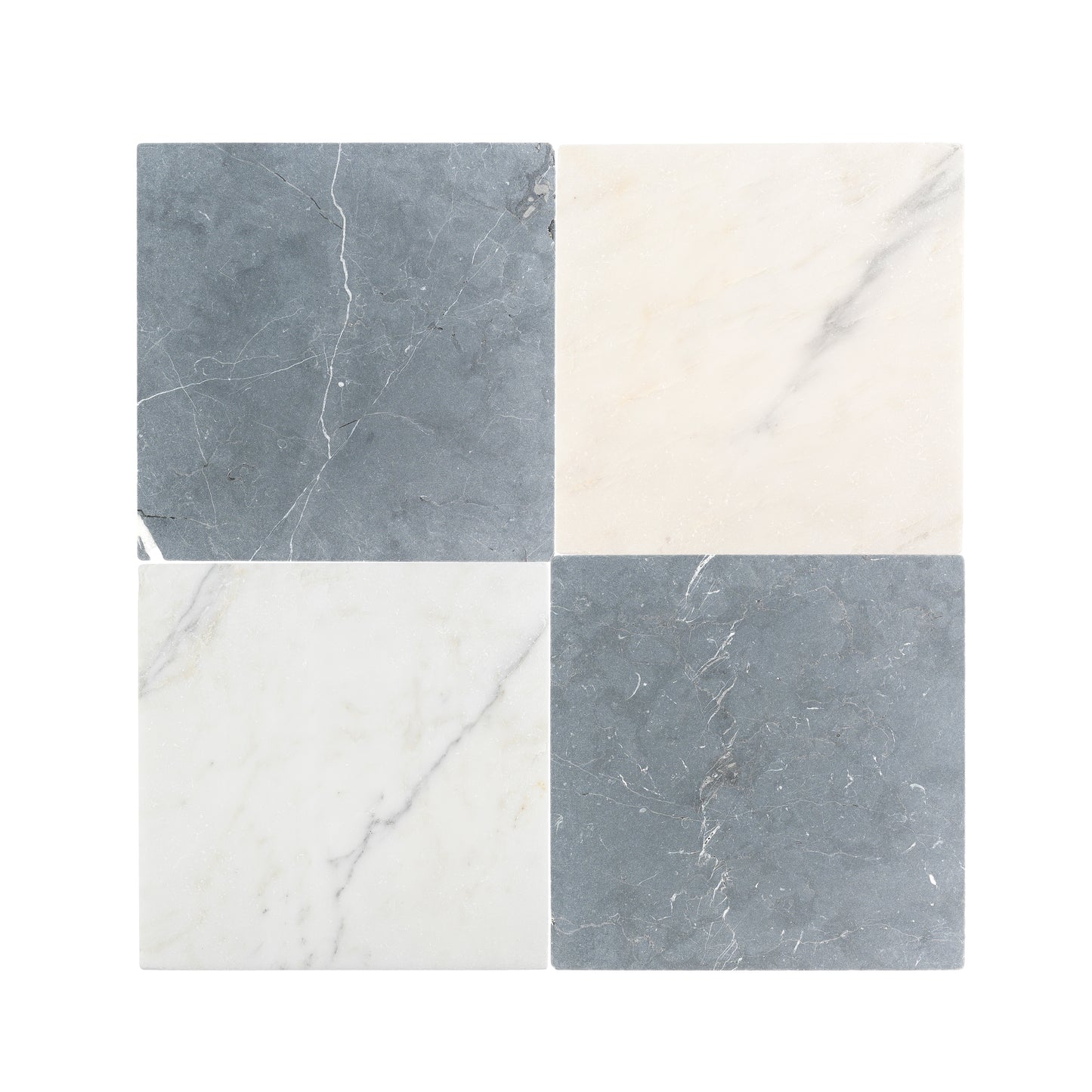 Nero Marquina & Casablanca Carrara 12x12 | Tumbled - Checkerboard Bundle-Main Inventory-All Products,Checkerboard,Natural Stone-Riad Tile