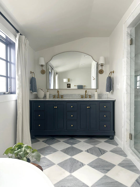 Casablanca Carrara & Bardiglio Grey Light 12x12 Marble | Honed – Checkerboard Bundle-Main Inventory-All Products,Checkerboard,Natural Stone-Riad Tile