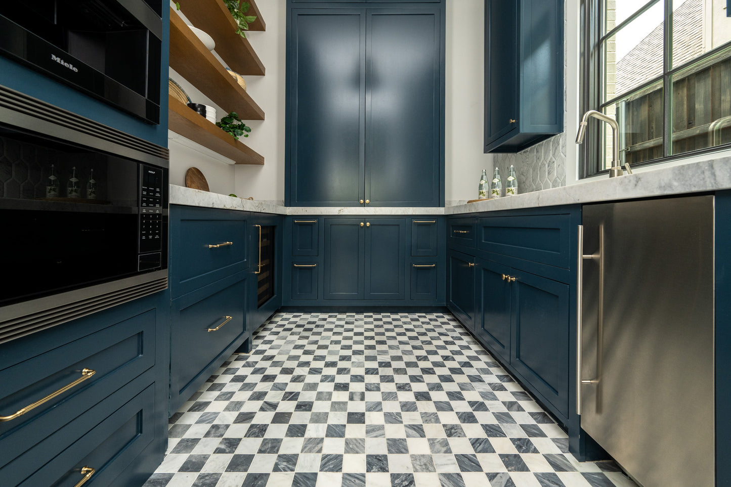 Casablanca Carrara & Bardiglio Grey Marble 3 Inch Checkerboard Mosaic Marble Tile | Honed-Main Inventory-All Products,Checkerboard,Natural Stone-Riad Tile