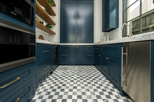 Casablanca Carrara & Bardiglio Grey Marble 3 Inch Checkerboard Mosaic Marble Tile | Honed-Main Inventory-All Products,Checkerboard,Natural Stone-Riad Tile