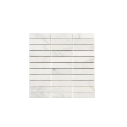 Casablanca Carrara 1x4 Stack Marble Tile | Honed-Main Inventory-All Products,Natural Stone-Riad Tile