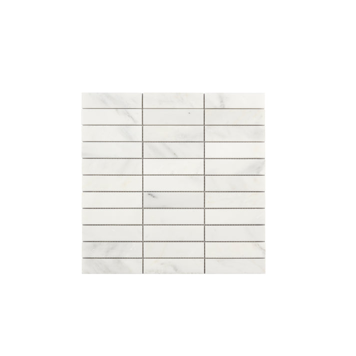 Casablanca Carrara 1x4 Stack Marble Tile | Honed-Main Inventory-All Products,Natural Stone-Riad Tile