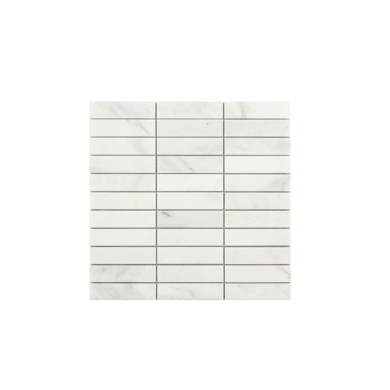 Casablanca Carrara 1x4 Stack Marble Tile | Honed-Main Inventory-All Products,Natural Stone-Riad Tile