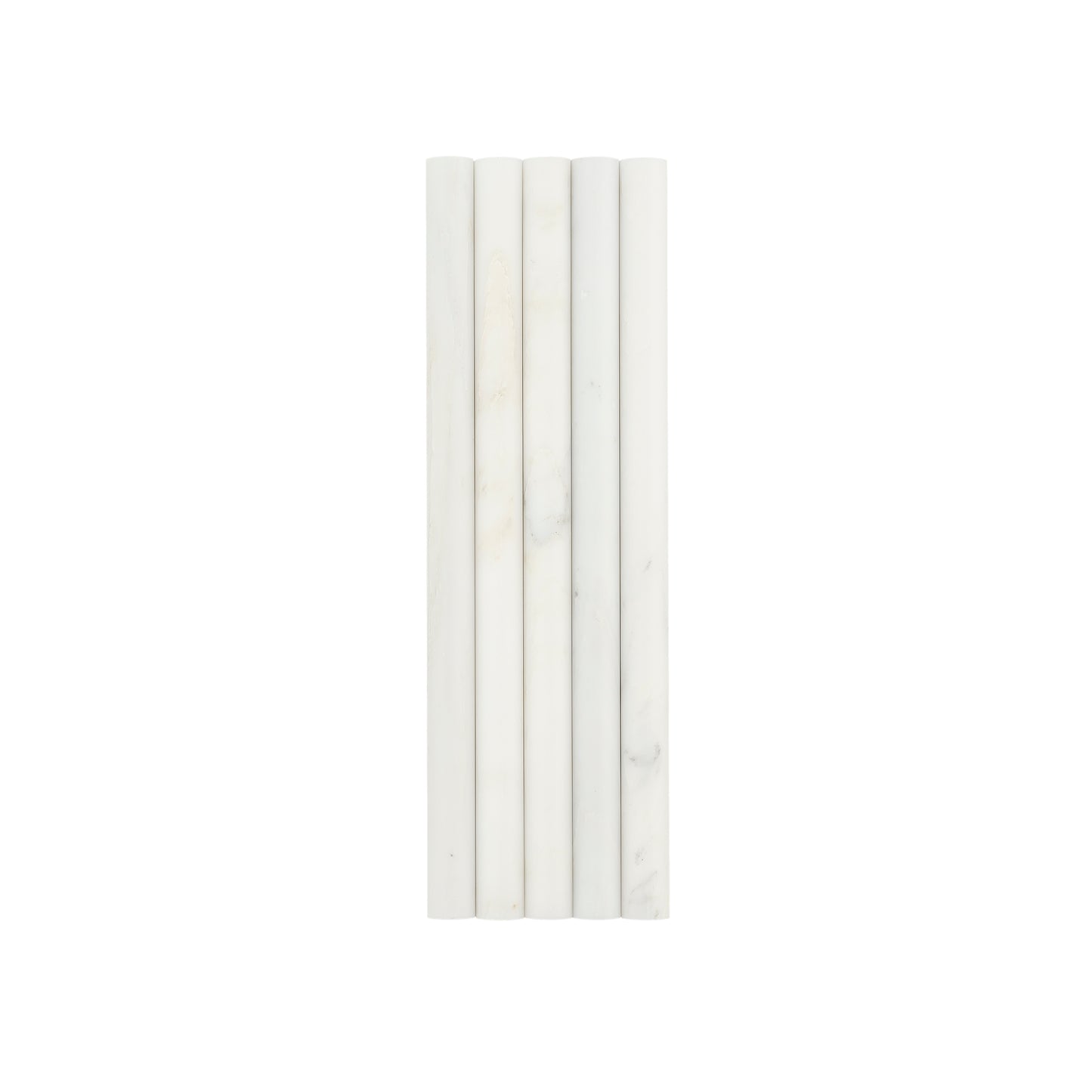 Casablanca Carrara 3/4" Pencil Trim Round Marble Tile | Honed-Main Inventory-All Products,Natural Stone-Riad Tile