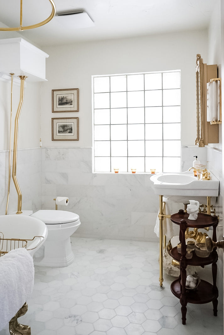 Casablanca Carrara 5 Inch Hexagon Mosaic Marble Tile | Honed-Main Inventory-All Products,Natural Stone-Riad Tile