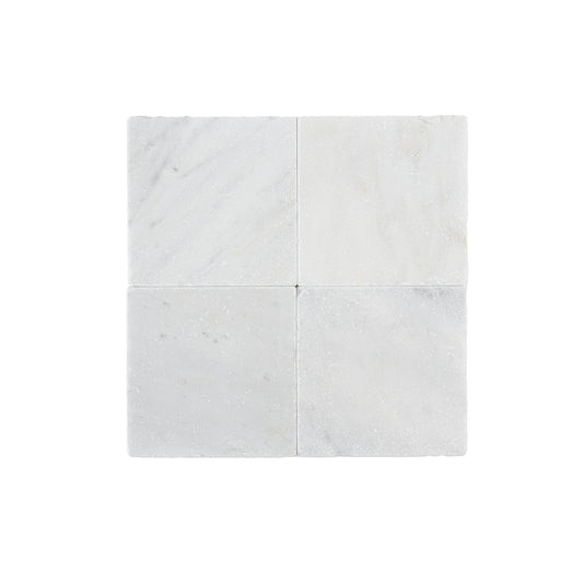 Casablanca Carrara 6x6 Marble Tile | Tumbled-Main Inventory-All Products,Natural Stone,New Arrivals-Riad Tile